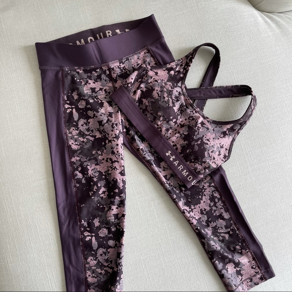 Under Armour camo purple set